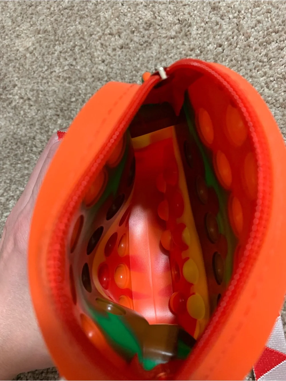 Hamburger Burger Bubble Sensory Fidget Pop-It Kids Crossbody Bag Purse